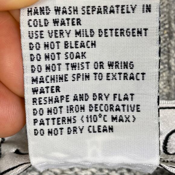 VTG Santoria Womens Beaded Sweater Size M Silk Blend Gray Ugly Christmas Glam - Picture 8 of 12